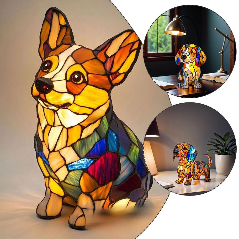 LED 3D Cute Corgi/Pug/Cat Magi - Resin Art Table Top ulasan dan harga