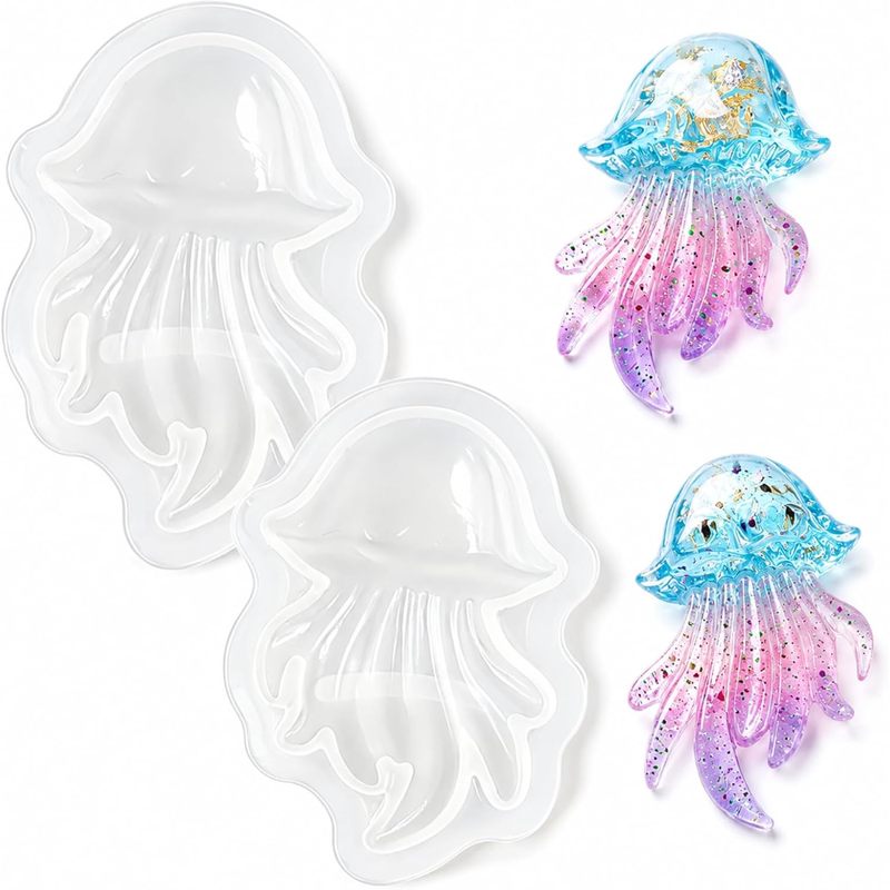 2Set of Jellyfish Resin Molds， - Silicone Mold Ocean ulasan dan harga