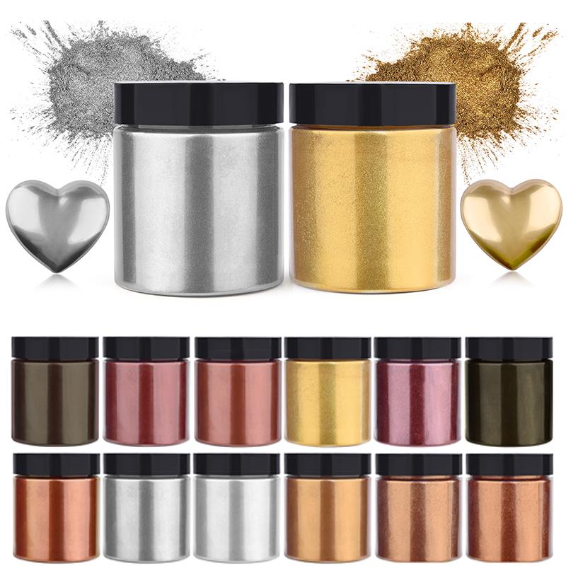 50g Shimmer Metallic Gold Silv - Resin Art Glue ulasan dan harga