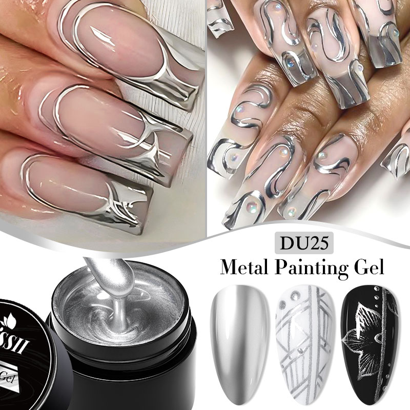 8ml Metal Painting Gel Nail Po - Resin Art With Rose ulasan dan harga