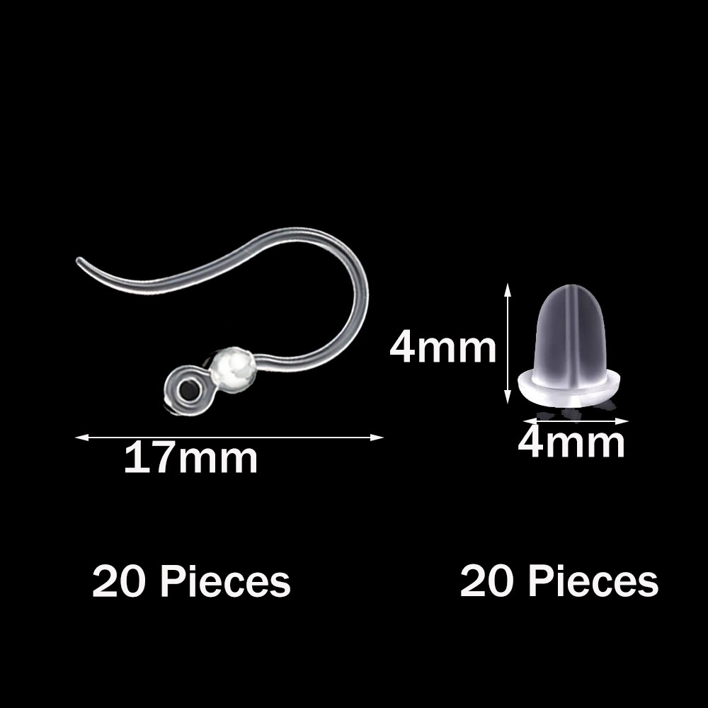 40pcs Clear Plastic Earring Ho - Resin Art Store ulasan dan harga