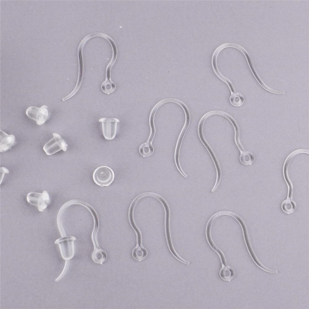 40pcs Clear Plastic Earring Ho - Resin Art Store ulasan dan harga