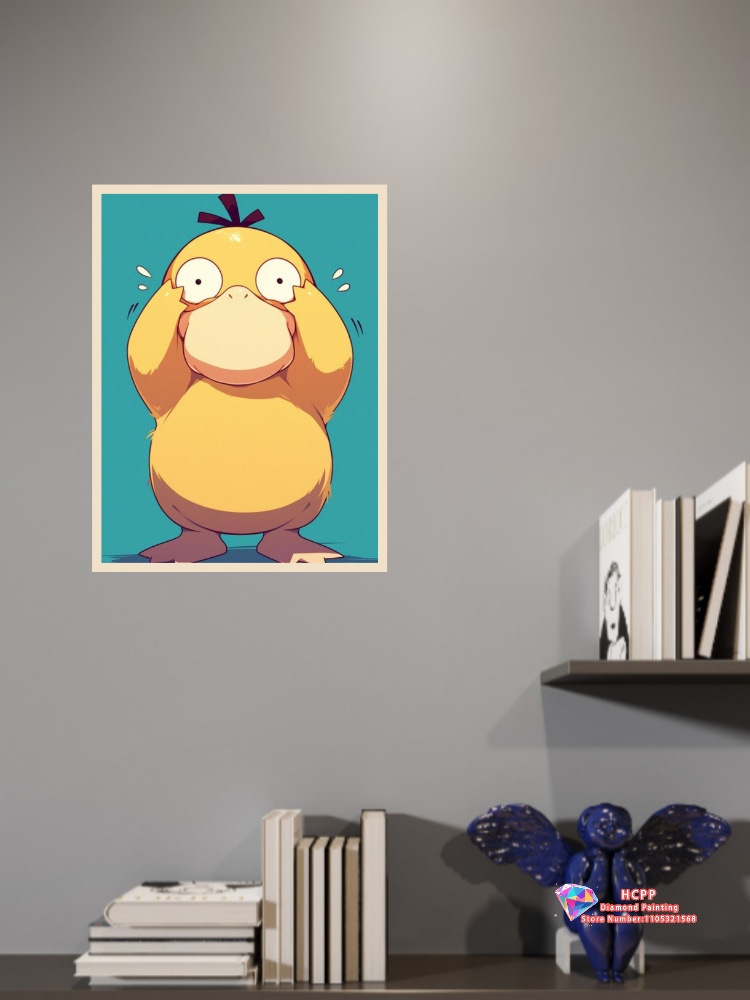 1pc frameless Psyduck Cartoon  - Resin Art Home Decor ulasan dan harga