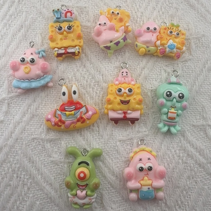 10pcs cartoon resin pendant, D - Resin Art Store ulasan dan harga