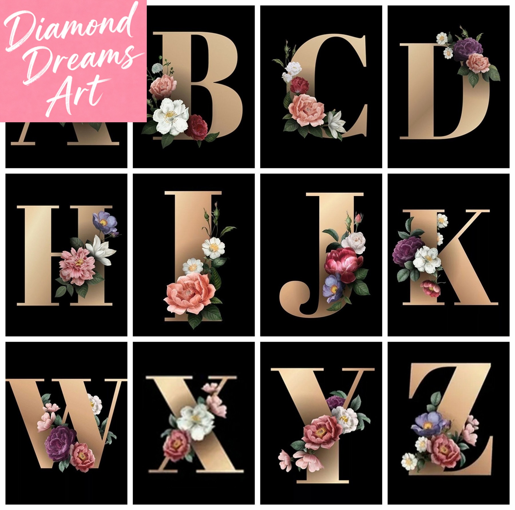 Frameless, Diamond Painting Ki - Resin Art Letters ulasan dan harga