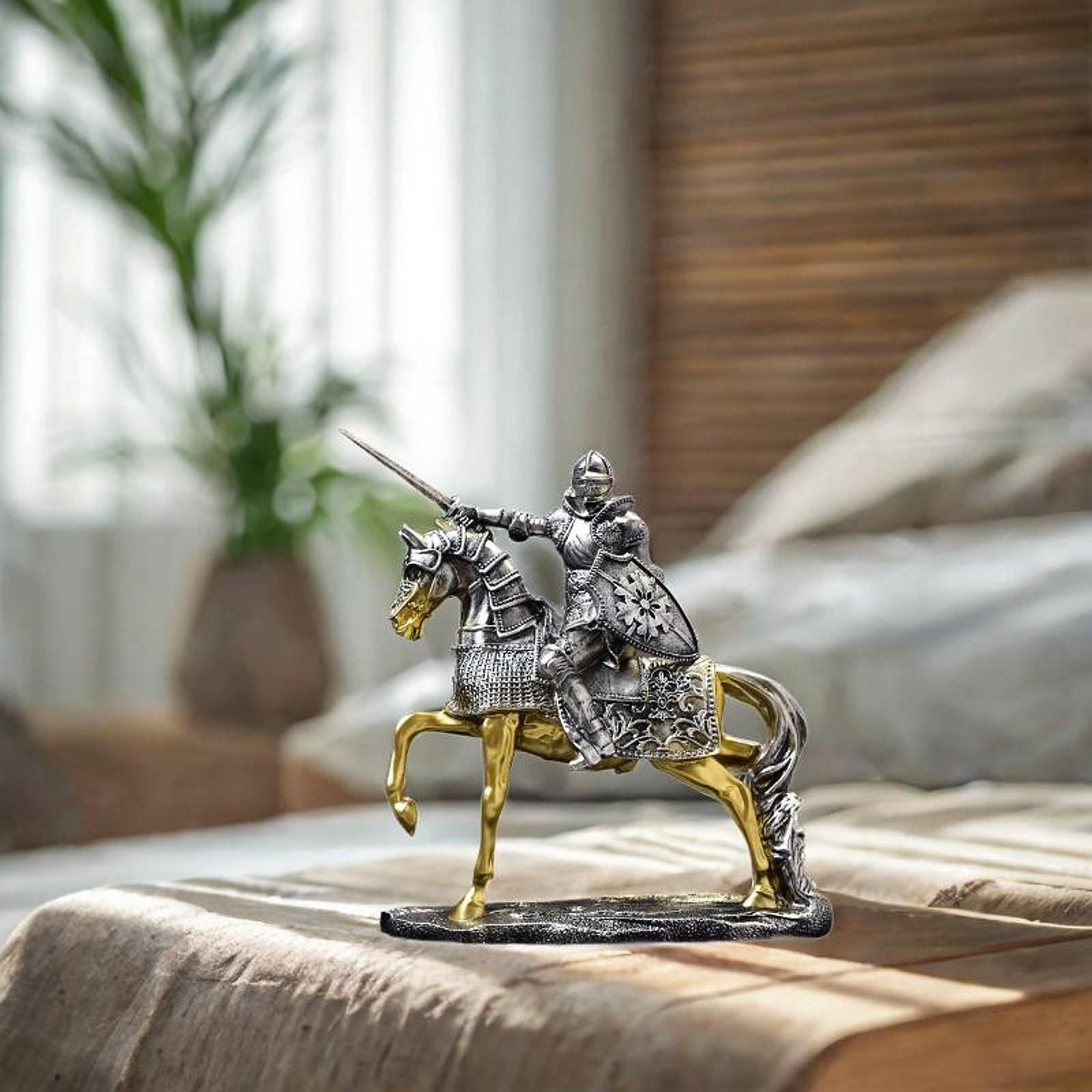 Knight Horse Statue Retro Art  - Resin Art Table Top ulasan dan harga