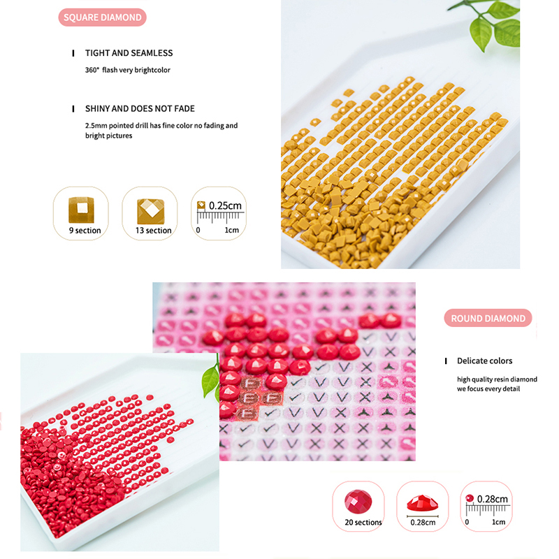 Frameless, Diamond Painting Dr - Resin Art With Rose ulasan dan harga