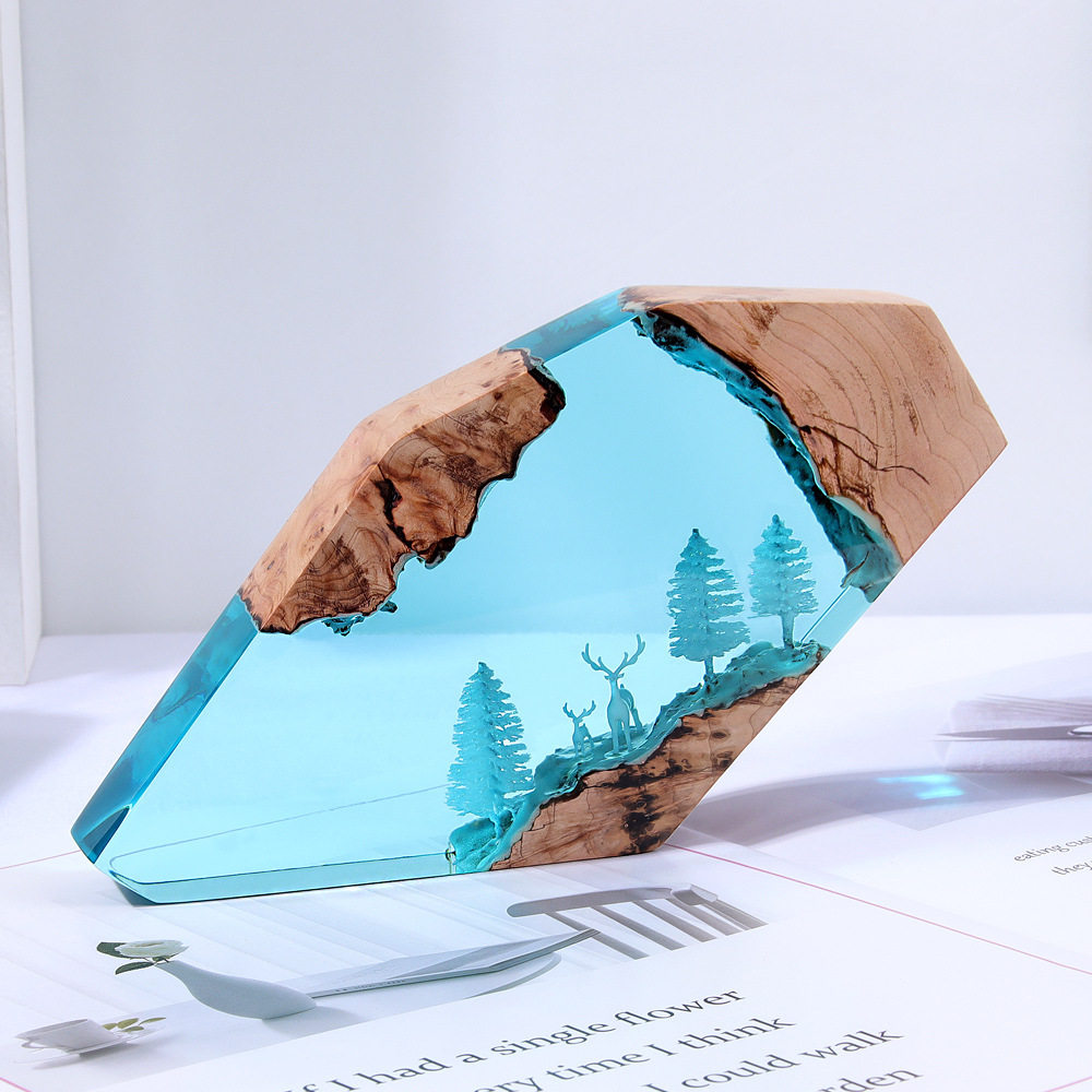 Forest Fairy Deer Desktop Art  - Resin Art Home Decor ulasan dan harga