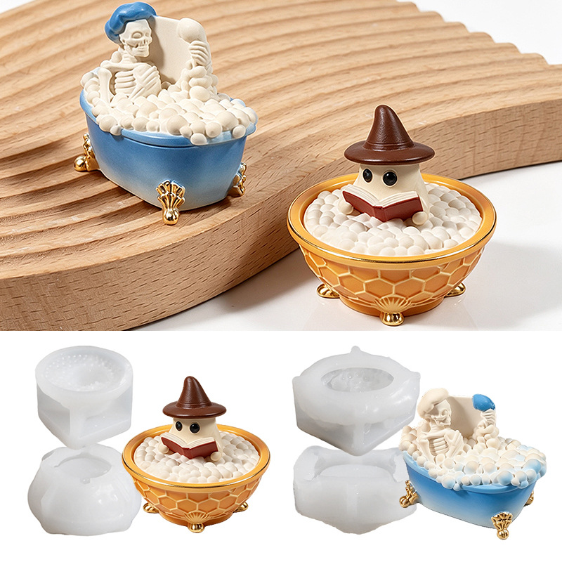 Human Skeleton Ghost Bathtub S - Resin Art Case ulasan dan harga
