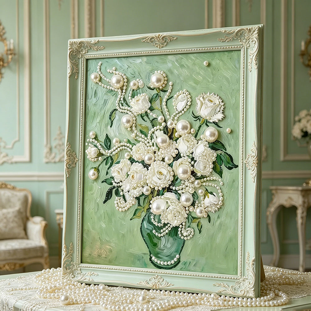 Huacan DIY Pearl Art Painting  - Resin Art With Rose ulasan dan harga